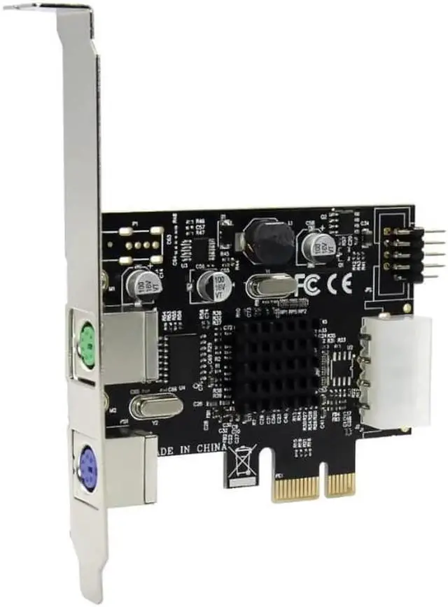 Alt view image 4 of 7 - Weastlinks PCIE to 2xPS2 PS/2 Port For PC Keyboard Mouse Adapter Card