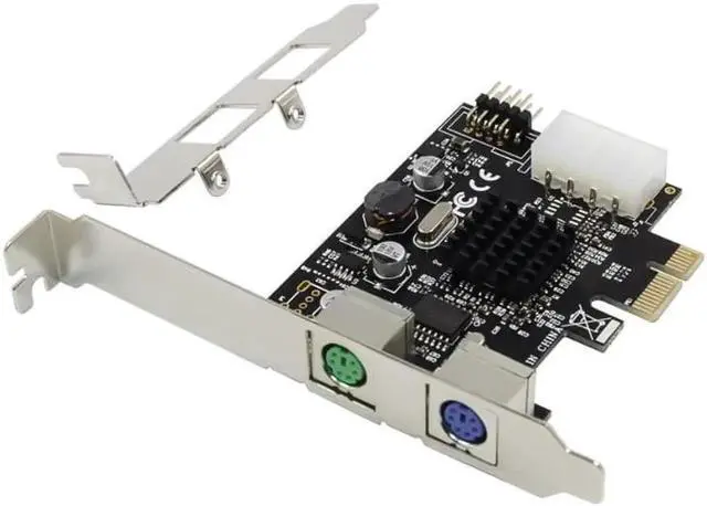 Alt view image 6 of 7 - Weastlinks PCIE to 2xPS2 PS/2 Port For PC Keyboard Mouse Adapter Card