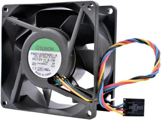 Alt view image 3 of 4 - PMD1208PMB1-A 8cm 80mm fan 8038 12V 9.1W Double ball bearing server large air volume cooling fan