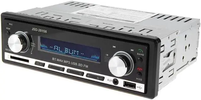 Main image of JSD-20158 12V Bluetooth V2.0 Car Audio Stereo Mp3 Player Radio Car Stereo Audio In-dash Single Din FM Radio Receiver MP3 MMC WMA Radio Player Support USB AUX Input with Remote Control