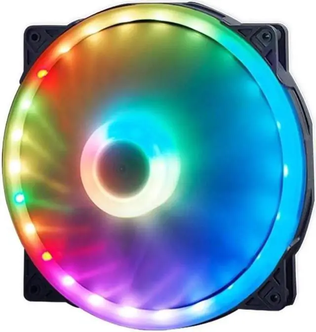 Main image of 200mm ARGB Fan Premium Addressable RGB Fan Silent PWM Cooling Fan for PC Control Lighting LED Case Fan