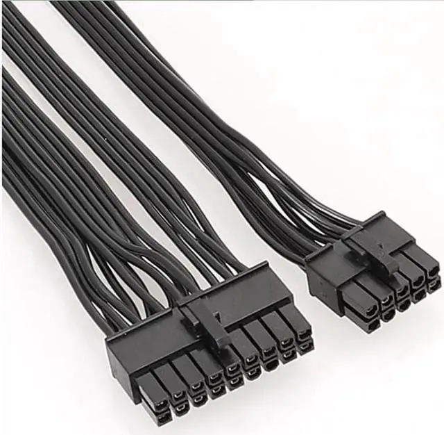Alt view image 2 of 3 - 24PIN module cable black flat cable 10PIN 18PIN to 24PIN module cable for EV-GA power supply G+G2 G3 P2 T2 GS series
Cable Wire Gauge: 18AWG
Length: 60CM With