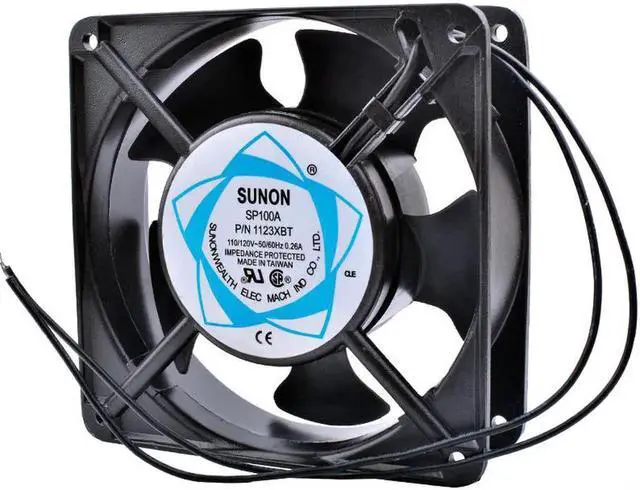 Alt view image 4 of 4 - SP100A P/N1123HBL HSL XBL 12cm 120mm fan 12038 110V Double ball bearing cabinet cooling fan