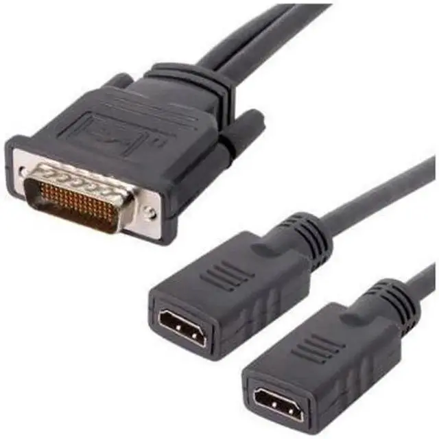 Alt view image 4 of 5 - CableDeconn DMS 59 Pin to 2 HDMI Cable, DMS 59 Pin Male to HDMI Female Dual Monitor Extension Cable Adapter for LHF Graphics Card (DMS 59 pin Dual hdmi)