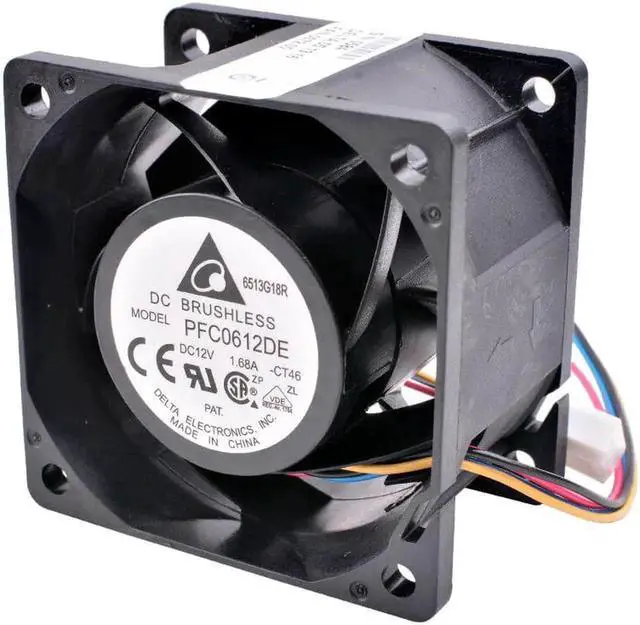 Alt view image 3 of 4 - PFC0612DE 6cm 60mm fan 6038 60mm fan DC12V 1.68A 4-wire PWM server power large air volume cooling fan