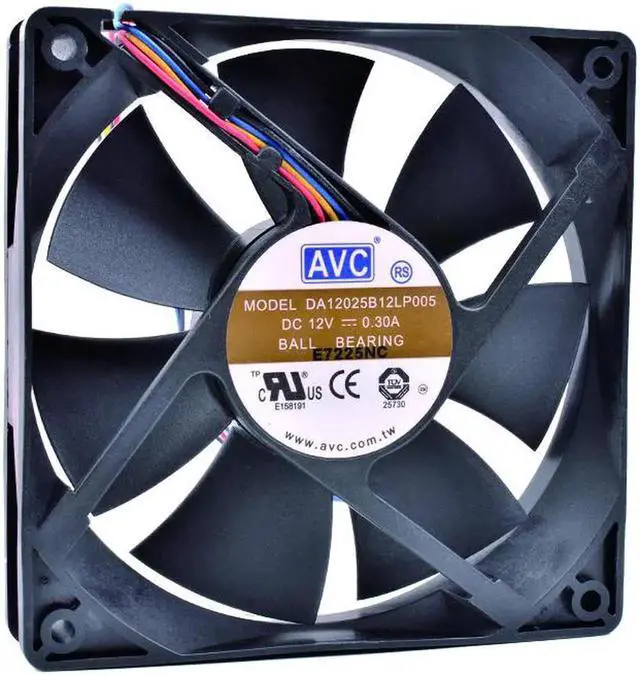 Alt view image 4 of 7 - DA12025B12LP005 120mm fan 12cm 12025 12V 0.30A 4-wire PWM computer CPU high air volume cooling fan