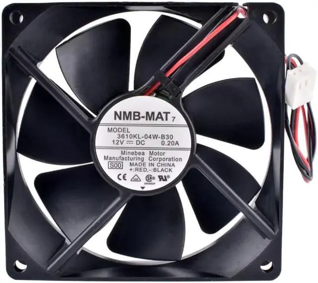 Alt view image 4 of 4 - 3610KL-04W-B30 9cm 9025 9225 90mm fan 12V 0.20A Double ball bearing computer CPU power cooling fan