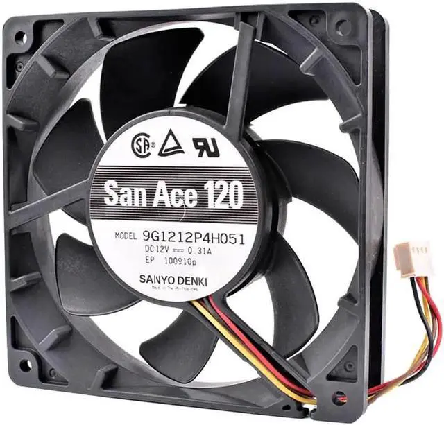 Alt view image 3 of 4 - 9G1212P4H051 12cm 12025 120mm fan 12V 0.31A 4pin PWM Computer CPU Chassis Cooling Fan