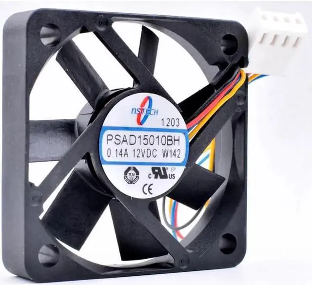 Alt view image 2 of 4 - PSAD15010BH 5cm 50mm fan DC12V 0.14A double ball bearing 4 lines pwm computer motherboard CPU cooling fan