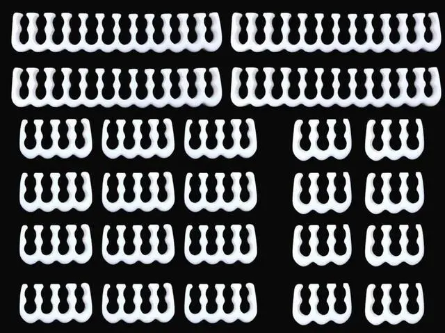 Main image of 24 Pieces Set = 24-pin x 4, 8-pin x 12, 6-pin x 8 Cable Comb for 3 mm Cable Gesleeved Up To 3.4 mm/0.13inch) White
