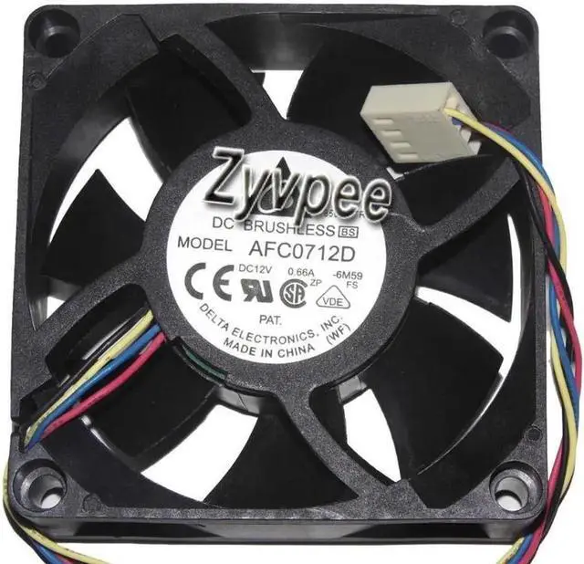 Main image of Delta 7025 AFC0712D 6M59 12V 0.66A 4 Wires 4 Pins 7CM Cooler Fan,cpu fan, cooling fan