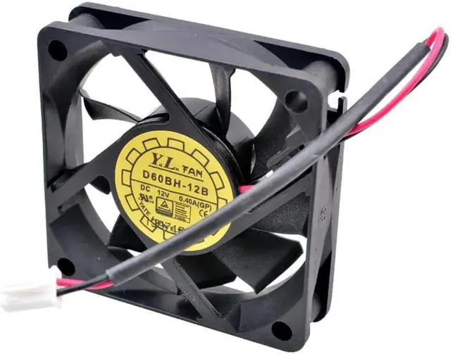 Alt view image 3 of 4 - D60BH-12B 6cm 60mm fan 60x60x15mm 6015 DC12V 0.40A Double ball bearing for power cooling fan