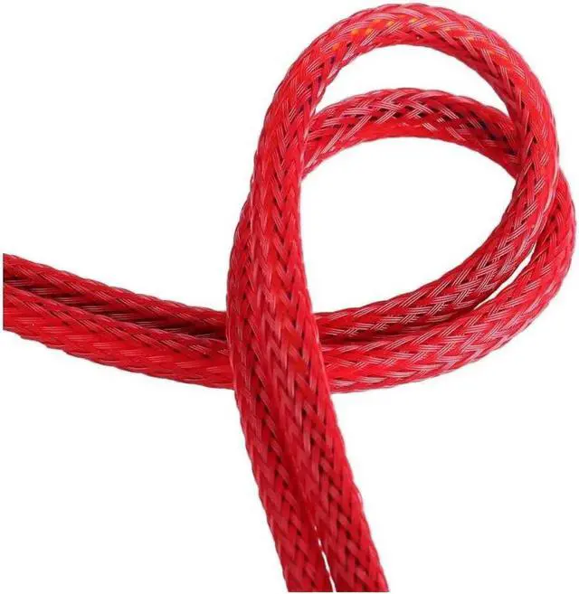 Alt view image 3 of 5 - 2 Pack PWM Fan Splitter Cable 4 Pin Sleeved Braided Y Splitter Computer PC Fan Power Cable 1 to 2 Converter, Extension Cable, Red