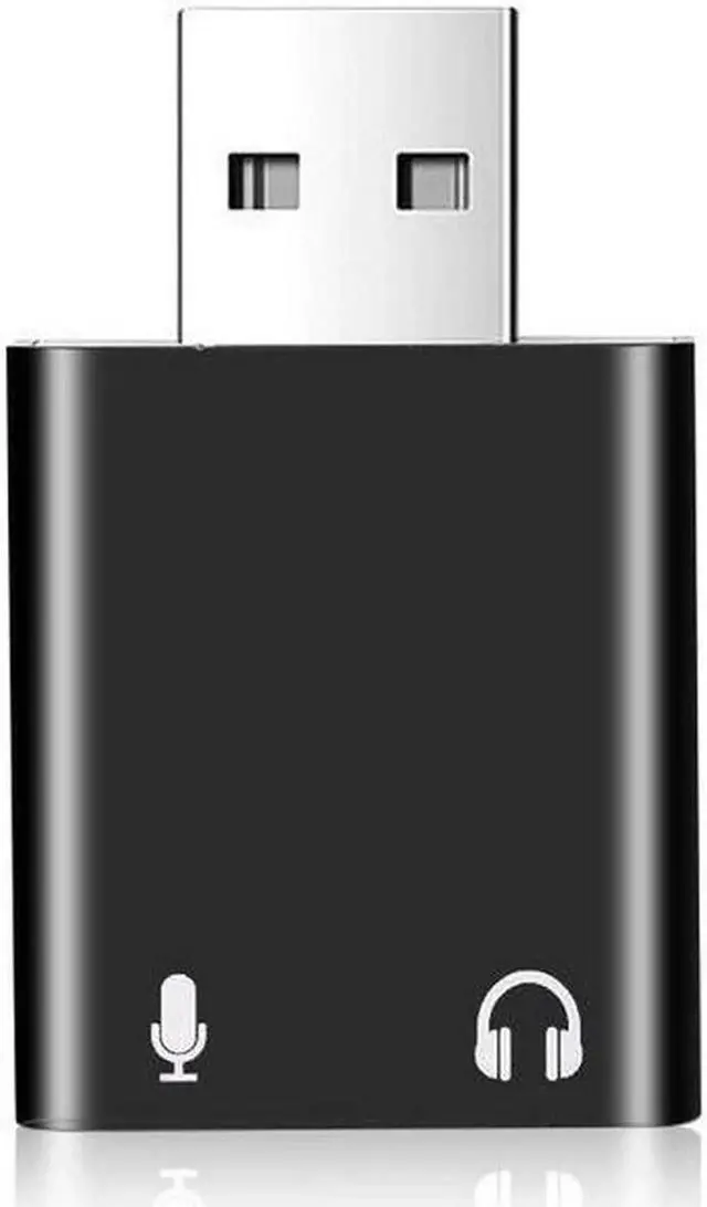 Alt view image 5 of 6 - External USB Audio Sound Card USB To Jack 3.5mm Converter Headphone Adapter Mic Sound Card Headsets Virtual 7.1 Ch Microphone