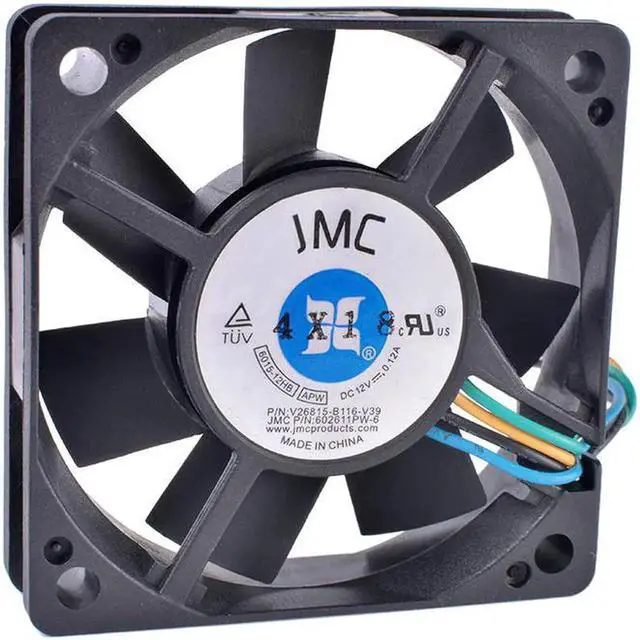 Alt view image 3 of 4 - 6015-12HB 6cm 60mm fan 6015 12V 0.12A 4-wire pwm computer motherboard CPU cooling fan