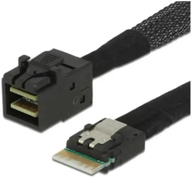 Alt view image 2 of 3 - Slim Line SAS 4.0 SFF-8654 4i 38pin Host to HD Mini SAS 4i SFF-8643 36pin Target Cable 50cm SF-098-0.5M