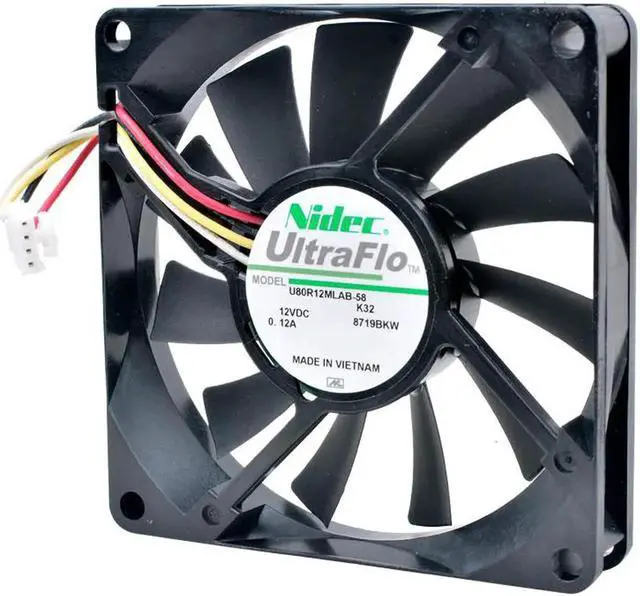 Alt view image 5 of 7 - U80R12MLAB-58 8cm 80mm fan 80x80x15mm DC12V 0.12A 4 lines Industrial computer cooling fan with speed monitoring RD warning