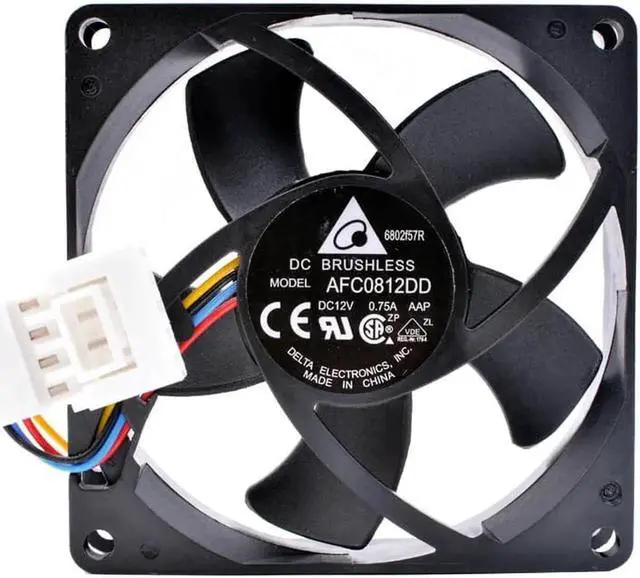 Alt view image 4 of 4 - AFC0812DD 8cm 80mm fan 8020 DC12V 0.75A Server large air volume cooling fan