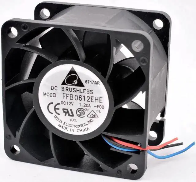 Alt view image 3 of 4 - FFB0612EHE 6cm 60mm fan 60x60x38mm DC12V 1.20A server chassis large air volume cooling fan