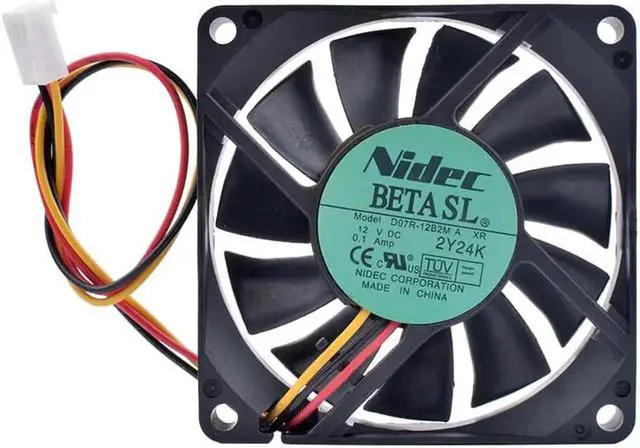 Alt view image 4 of 4 - D07R-12B2M 7cm 7015 70mm fan 12V 0.10A Double ball bearing computer CPU radiator cooling fan