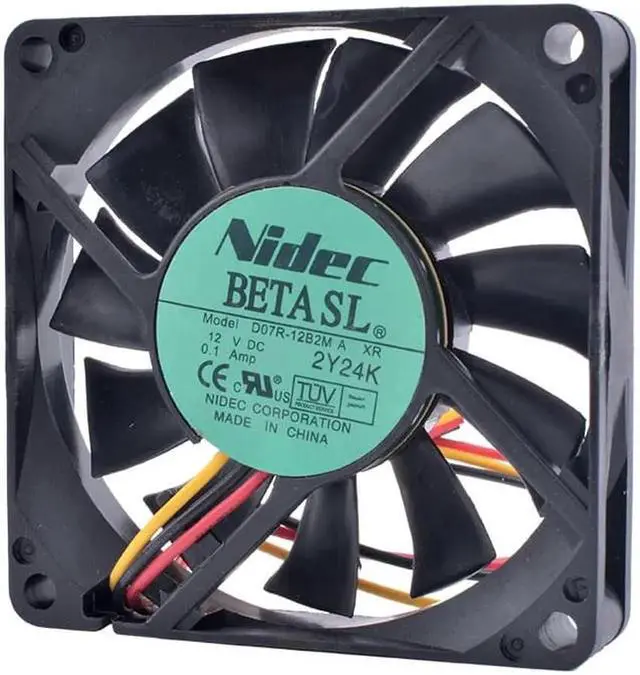 Alt view image 3 of 4 - D07R-12B2M 7cm 7015 70mm fan 12V 0.10A Double ball bearing computer CPU radiator cooling fan