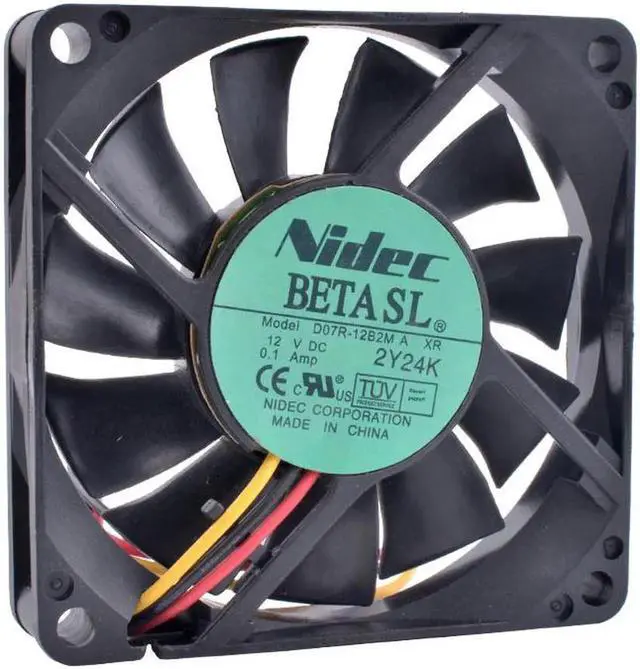 Alt view image 2 of 4 - D07R-12B2M 7cm 7015 70mm fan 12V 0.10A Double ball bearing computer CPU radiator cooling fan