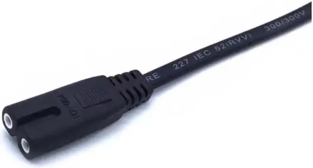 Alt view image 3 of 3 - American power plug cable, power cord extension cable, AC power adapter cable lead, charging cable, two plug 8-pin tail power cord, American standard 8-pin tail, two flat perforated power cords