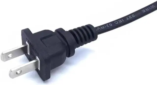 Alt view image 2 of 3 - American power plug cable, power cord extension cable, AC power adapter cable lead, charging cable, two plug 8-pin tail power cord, American standard 8-pin tail, two flat perforated power cords