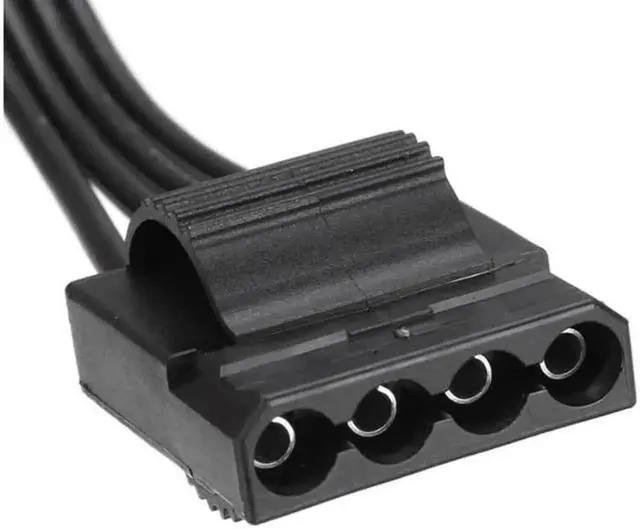 Alt view image 5 of 6 - 6Pin Male 1 to 3 IDE Female Power Supply Splitter Extension Cable for Molex 4Pin Port Multiplier