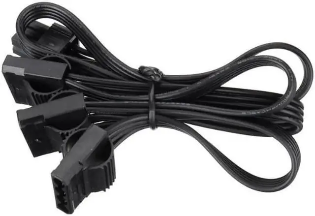 Alt view image 4 of 6 - 6Pin Male 1 to 3 IDE Female Power Supply Splitter Extension Cable for Molex 4Pin Port Multiplier