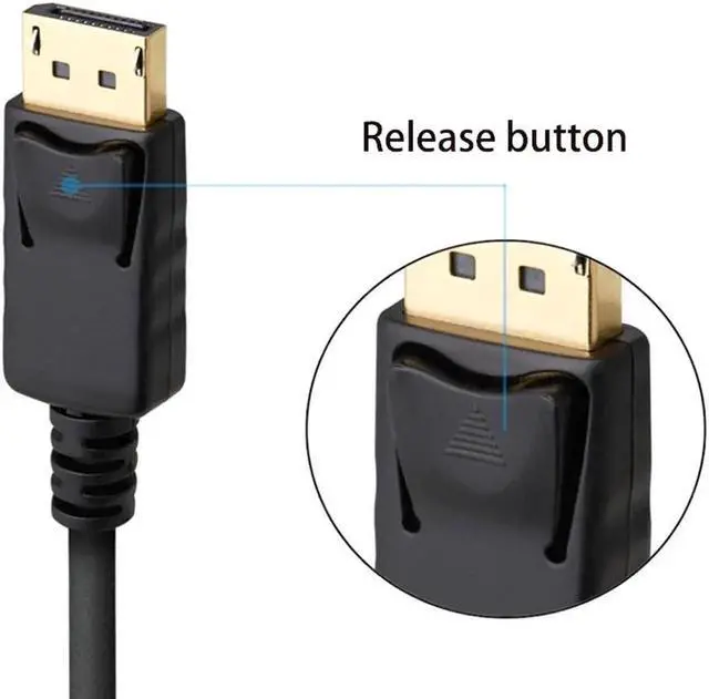 Alt view image 3 of 5 - DP to DP 4K high-definition cable Displayport cable male to male computer connection cable DP to DP cable high-definition cable(3.3 ft)