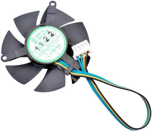 Main image of DFB501012H 47mm diameter, 39mm hole pitch, DC12V 1.6W, 4 lines, cooling fan for soft router cooling aluminum sheet graphics card