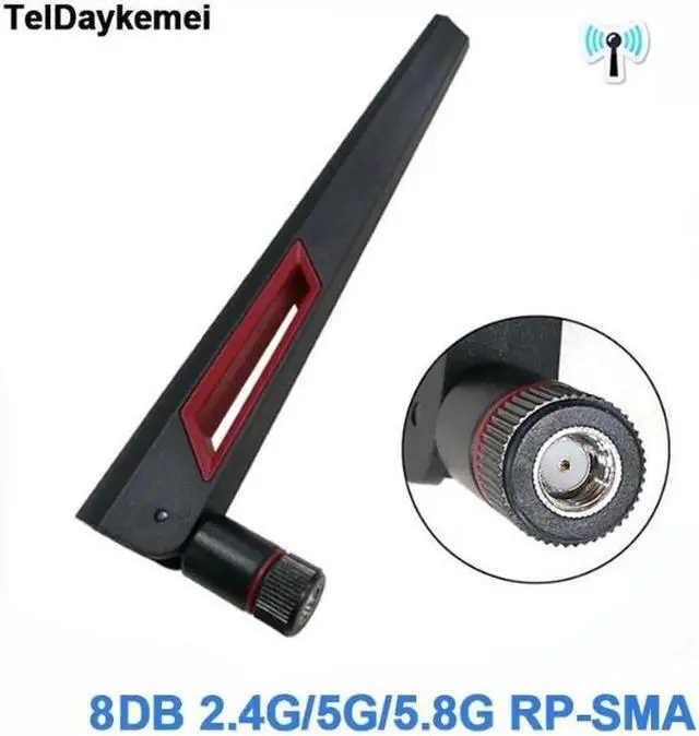 Alt view image 3 of 4 - 4 X 10dBi RP-SMA 2.4G5.8G Asus Dual Band ASUS Antenna AC88UAC68U Wall Through 10DBI High Gain 5GWIFI Antenna