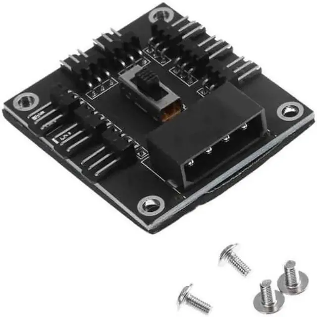 Alt view image 3 of 6 - New 4Pin to 8 Way DC 12V 3Pin Cooling Fan Splitter Power Hub Speed Controller PC Computer Power Connector Socket Adapter