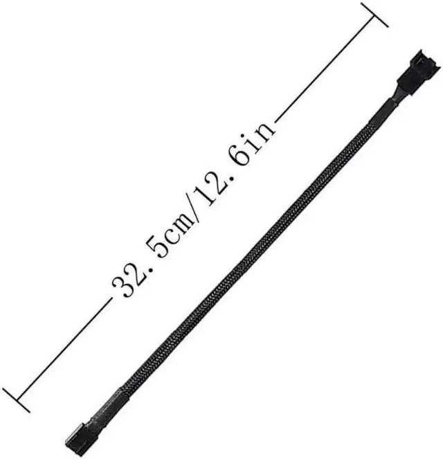 Alt view image 4 of 4 - 5Pack 4-Pin Case Male to Female PWM Fan Splitter Cable 12.6inch Sleeved Braided Adapter Computer PC Fan Power Extension Cable Converter for Computer ATX Case Compatible 3-Pin/4-Pin Cooling Fan Cable