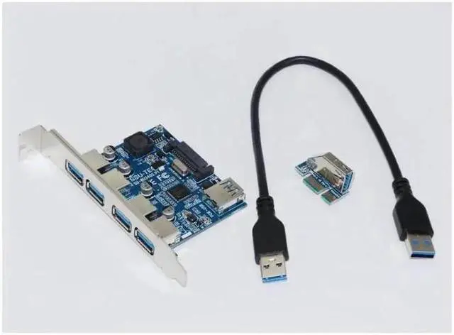 Alt view image 4 of 6 - Mainboard CPU Graphics Card Extention Cables PCI-E 1X to 16X Extender Riser Card SATA 4P Power Cable 4P Adapter Cable