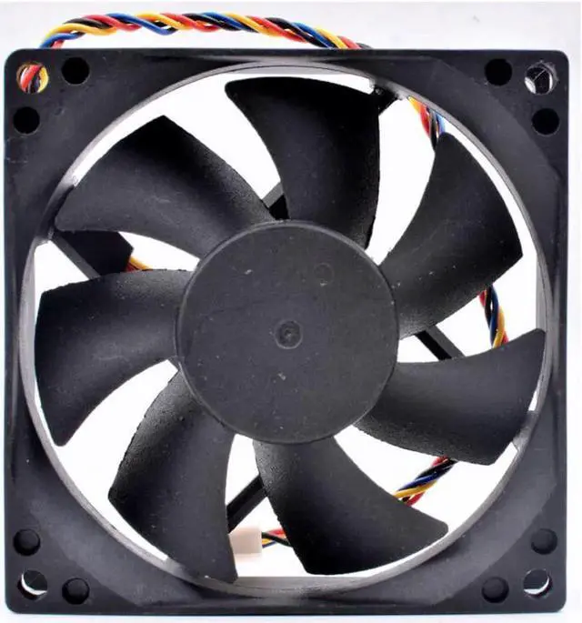 Alt view image 2 of 7 - DS08025R12U 8cm 8025 80mm fan 80x80x25mm 12V 0.70A 4 lines PWM large air volume computer chassis CPU cooling fan