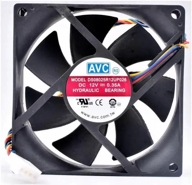 Main image of DS08025R12U 8cm 8025 80mm fan 80x80x25mm 12V 0.70A 4 lines PWM large air volume computer chassis CPU cooling fan