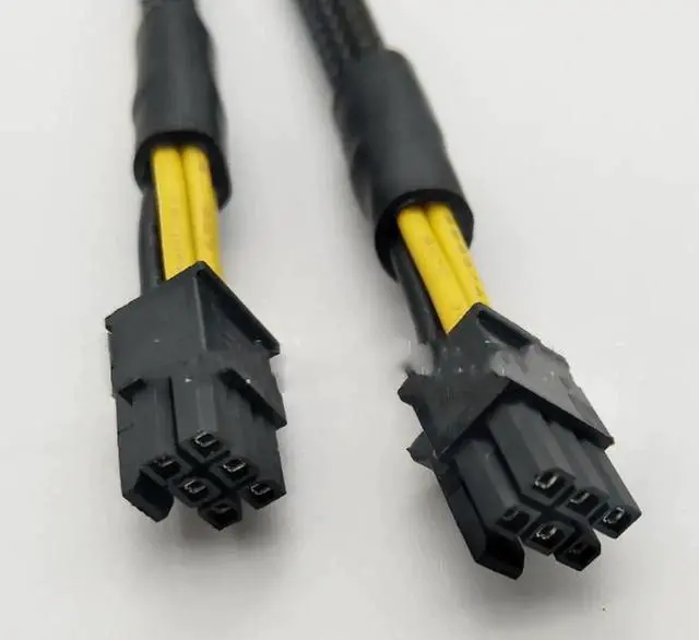 Alt view image 3 of 4 - Dual Mini 6 Pin to 8 Pin PCI Express Video Card Power Adapter Braided Sleeved Cable for Mac Pro Tower/Power Mac G5 15-inches(2Pack)