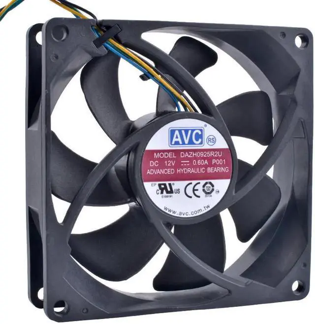 Alt view image 3 of 3 - DAZH0925R2U 9cm 9025 12V 0.60A 4pin PWM high volume air cooling fan