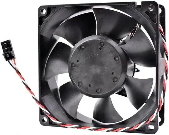 Alt view image 2 of 4 - 3612KL-04W-B66 92mm 9232 92x92x32mm 12V 0.68A Double ball temperature control mute air volume cooling fan