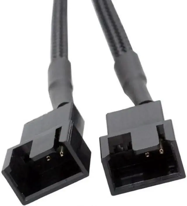 Alt view image 3 of 6 - SATA 15Pin to 3Pin / 4Pin Computer Cooling Fan Splitter Hub Converter Adapter PWM Temperature Power Cable( 27cm/10.5 inches-2 Pack) 2 Port