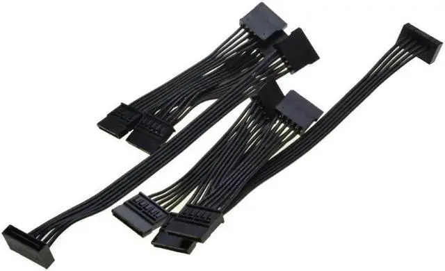 Alt view image 4 of 4 - 15Pin Sata 1 to 5 Ports Power Supply Extension Cable For Hard Drive HDD SSD bay PC Server SATA Port Multiplier