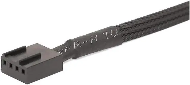 Alt view image 2 of 3 - PWM Fan Extension Cable - 10.5 inch PC Fan Extension Cable Compatible with ATX Case 3 Pin & 4 Pin Cooling Fans. Durable Black Nylon Braided Case Fan Extension Cable (5 Pack)