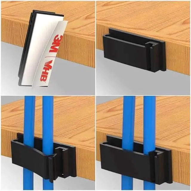 Alt view image 4 of 6 - Cable Clips with Strong Self-Adhesive, XIAOXI Multipurpose Wire Clamps for Cable Management and Cable Runs, TV PC Wire Holder Sticky Tidy - (20pcs)