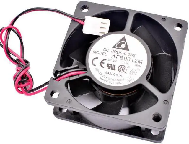 Alt view image 3 of 4 - AFB0612M 6cm 6025 60mm 60x60x25mm DC12V 0.12A Double ball bearing 2 lines Chassis power supply silent cooling fan