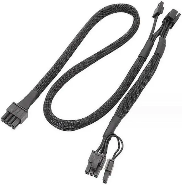 Alt view image 2 of 4 - Suitable for SEASONIC graphics card module cable snake leather bag module cable 8P to double 6+2P 8P to (6+2) 80cm (60+20cm)