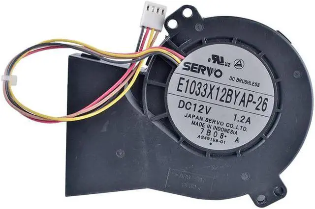 Alt view image 2 of 4 - E1033X12BYAP-26 9733 12V 1.20A 4 volume 4pin centrifugal centrifugal turbo blower cooling fan