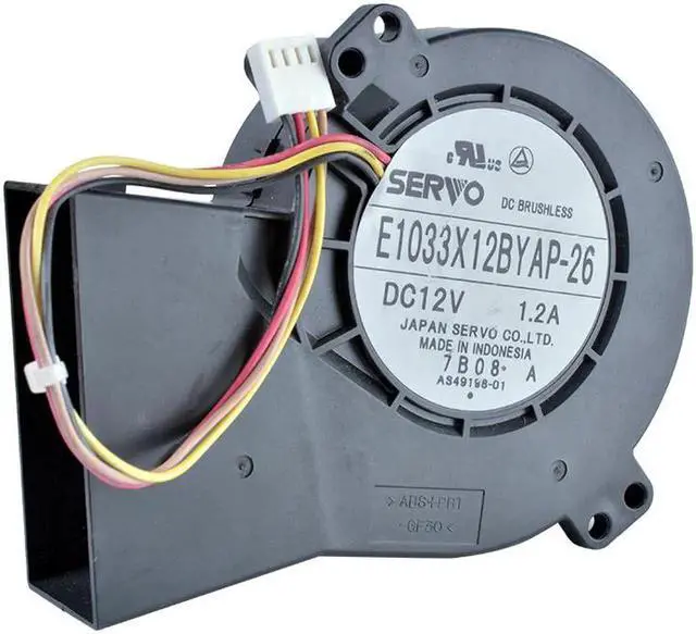 Alt view image 3 of 4 - E1033X12BYAP-26 9733 12V 1.20A 4 volume 4pin centrifugal centrifugal turbo blower cooling fan