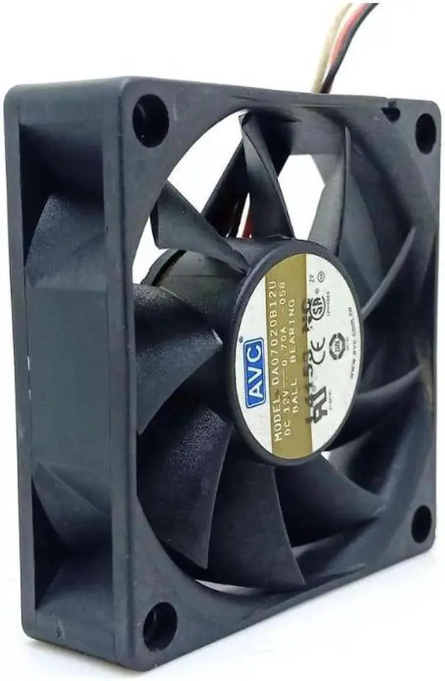 Alt view image 2 of 4 - 70mm pc cooling fan 7020 fan DA07020B12U 12V dual ball high volume CPU case fan 7CM